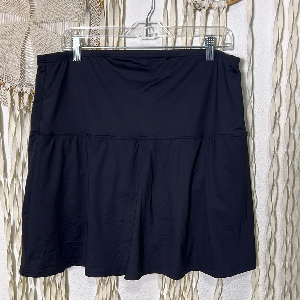 Lands' End Black Swim Skirt